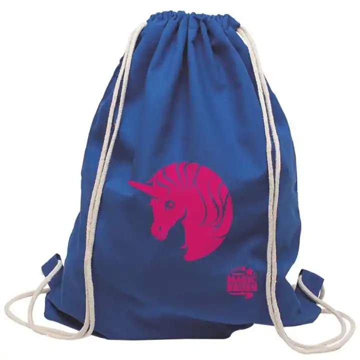 Drawstring Bag Unicorn Blå Endast idag