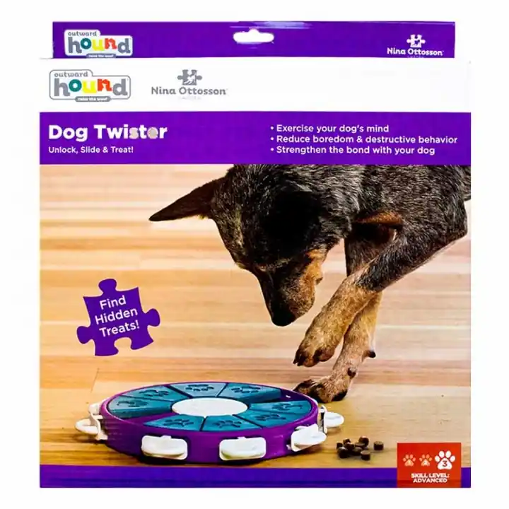Aktiveringsleksak Dog Twister Nivå 3 Lila/Turkos/Vit prisnedsättning