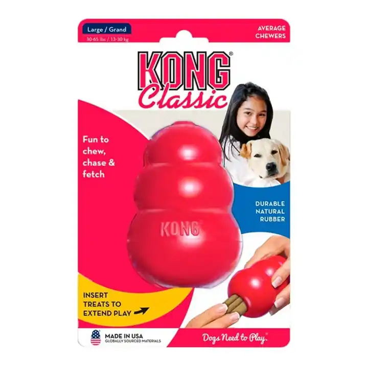 Säker betalning Hundleksak KONG Classic Large Röd