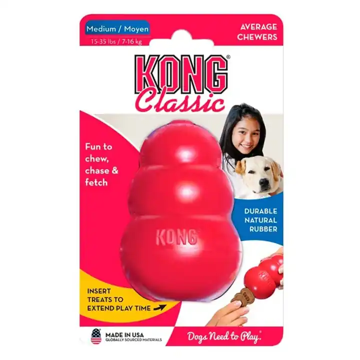 Hundleksak KONG Classic Medium Röd Rabatt