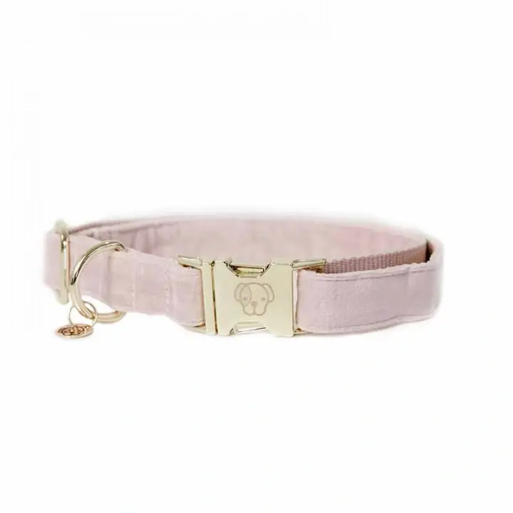 Begränsat antal Hundhalsband Velvet Gammelrosa