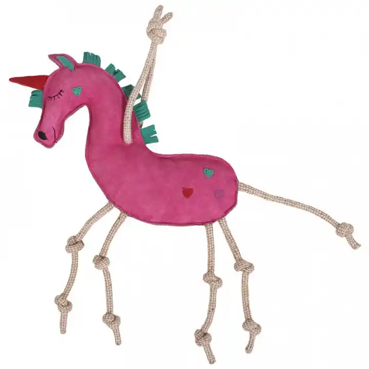 Hästleksak Unicorn i Mocka ECO Rosa prisnedsättning