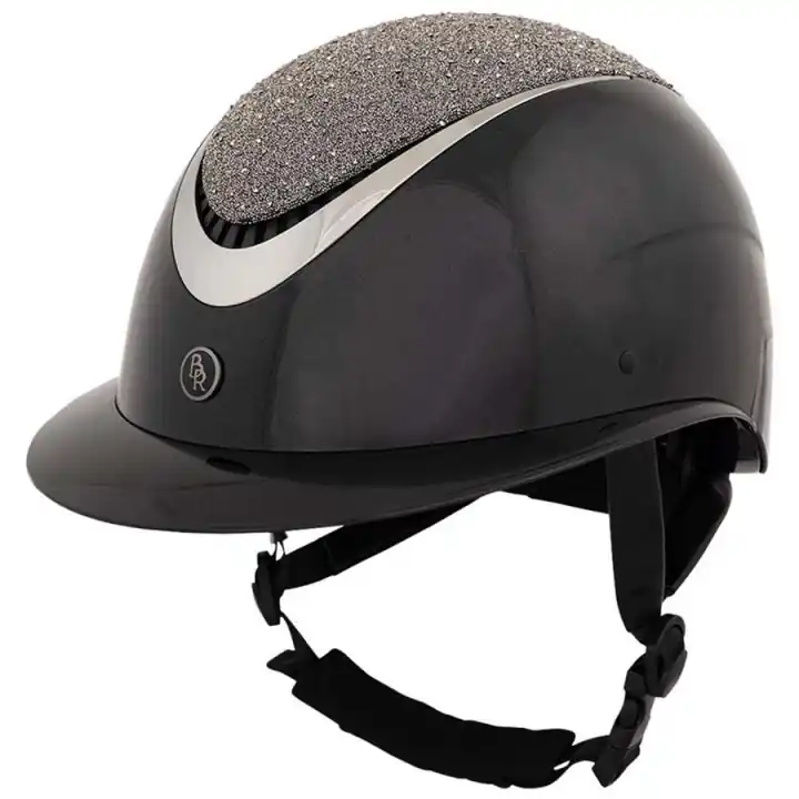 Ridhjälm Theta Glamourous Glossy Svart/Gunmetal Reapris