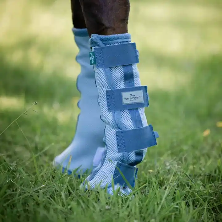 Flugbenskydd Fly Boots Ljusblå/Blå/Silver Säker betalning