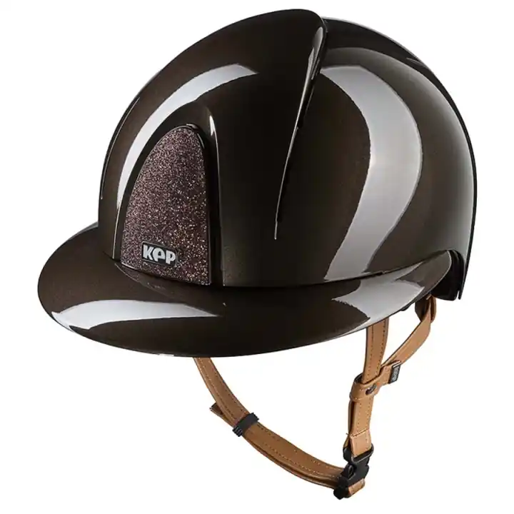 Snabb leverans Ridhjälm Smart Nova Metal Polish Polo Star Beige Strap Brun/Brun