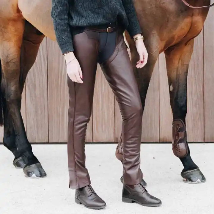 Långa Chaps Leather Brun Outlet