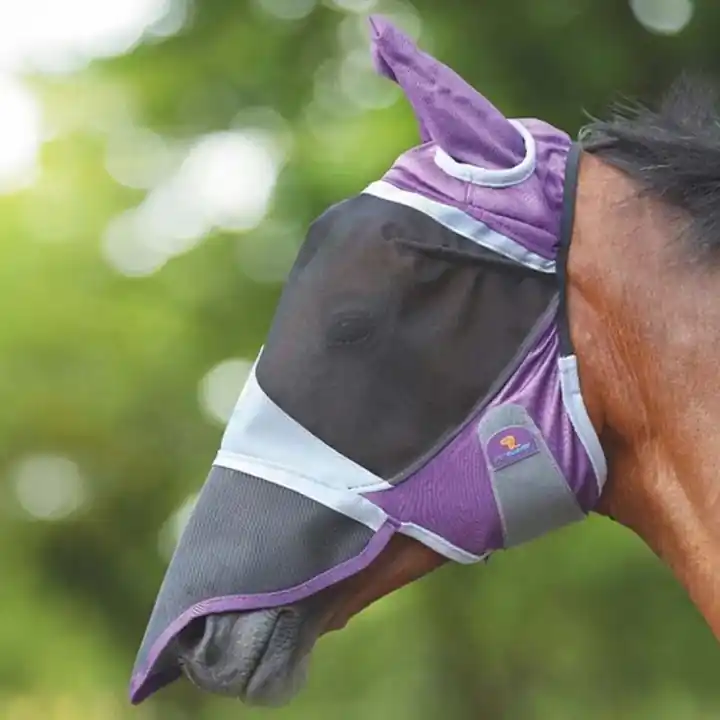 Flugmask Deluxe med Öron & Nos Lila Premium