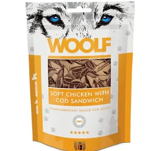 Kundfavorit Woolf - Mjuk kyckling med torsk smörgås, 100g