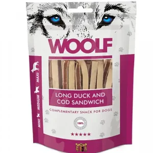 Beställ nu Woolf - Långanka- och torsk-sandwich, 100g