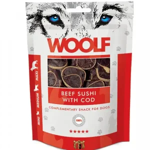 Woolf - Nötkött Sushi med Torsk, 100g Handla nu
