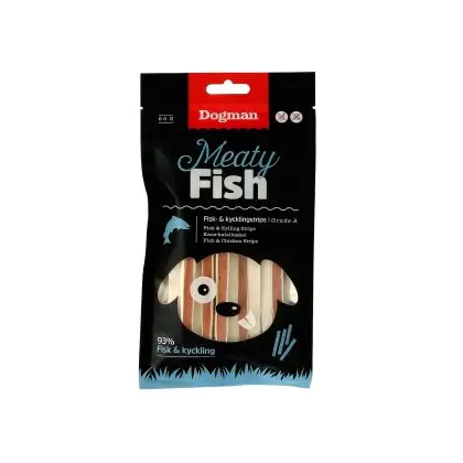Outlet Dogman - Köttiga fisk- och kycklingstrimlor, 80g