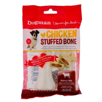 Kampanjpris Dogman - Kycklingfylld ben - flera storlekar