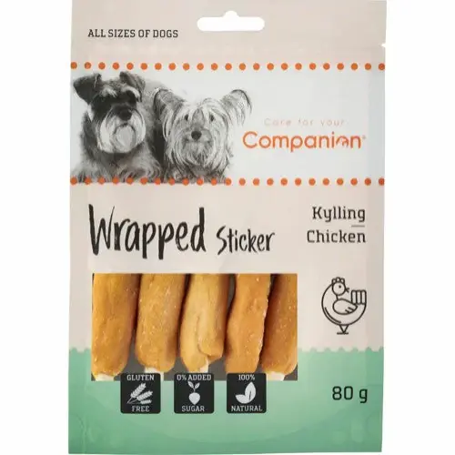 I lager Companion - Kyckling inlindad stickers, 80g