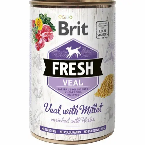 Brit - Färsk Kalv med Hirs 400g Beställ nu