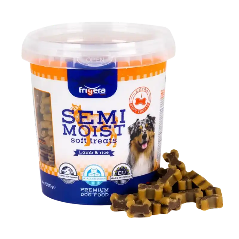 Frigera - Halvmjuka godbitar, lamm/ris, 500g Kampanjpris