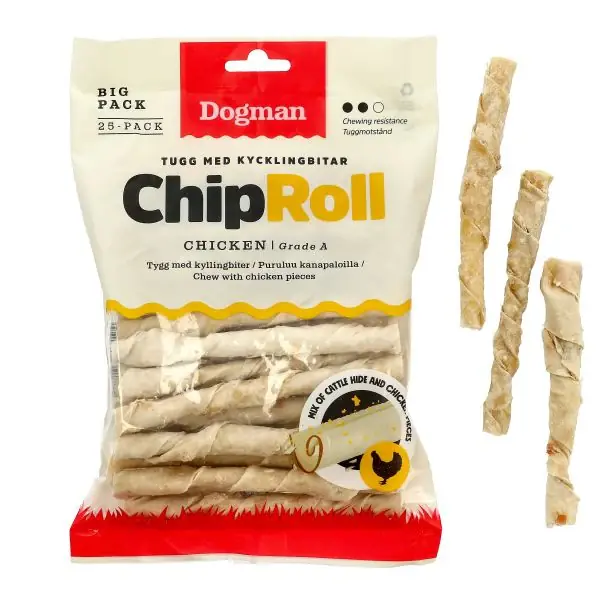 Dogman Kyckling Chip Rulle 25p Kundfavorit