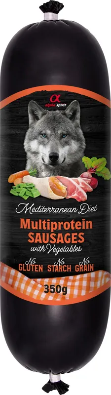 Alpha Spirit - Medelhavsmultiprotein korv med grönsaker 350g Populärt val