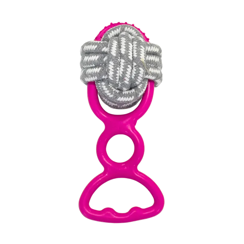 Begränsad tid Rosa dragleksak med rep och bitdel, 20 cm
