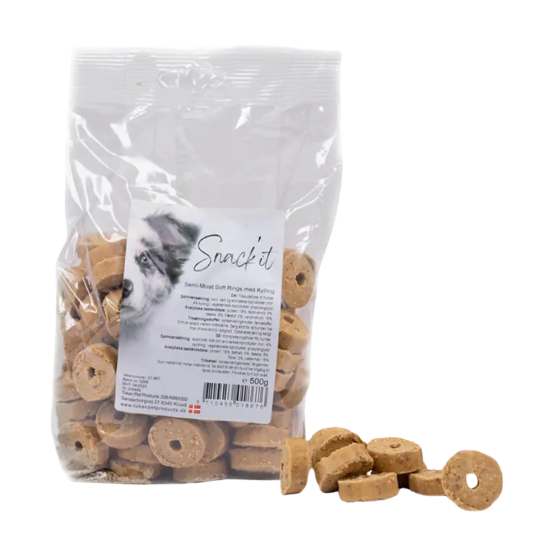Snack it - Soft Rings m. Kyckling 500g Sista chansen