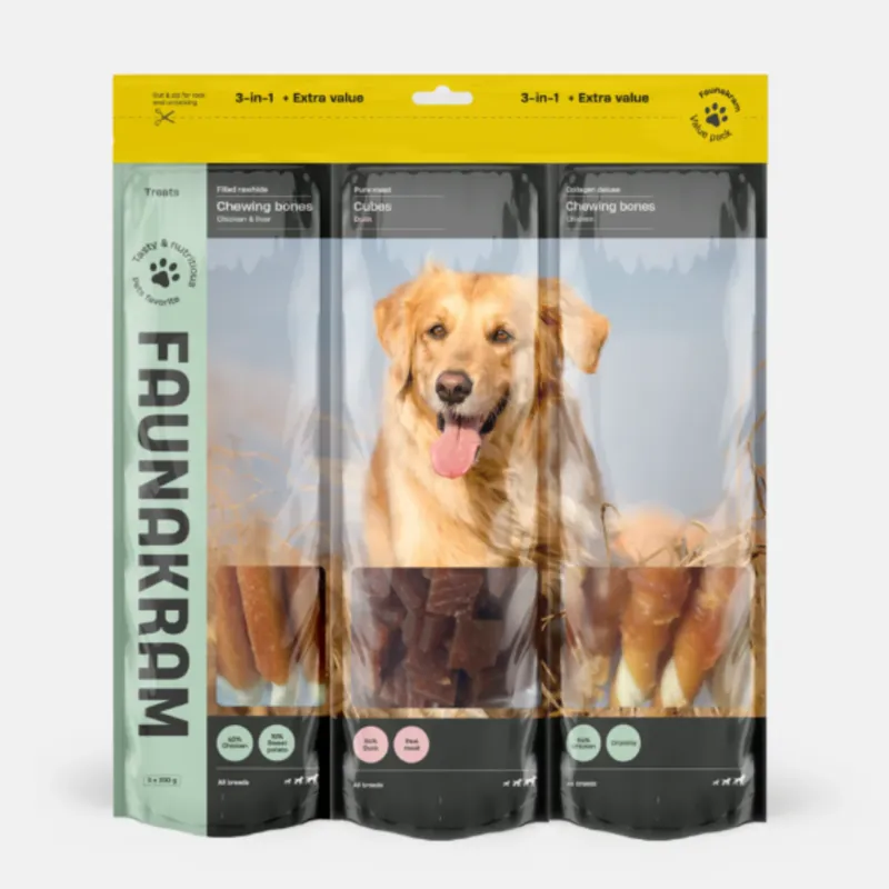Rea Faunakram - 3i1 Mega snackpaket 2, 600g