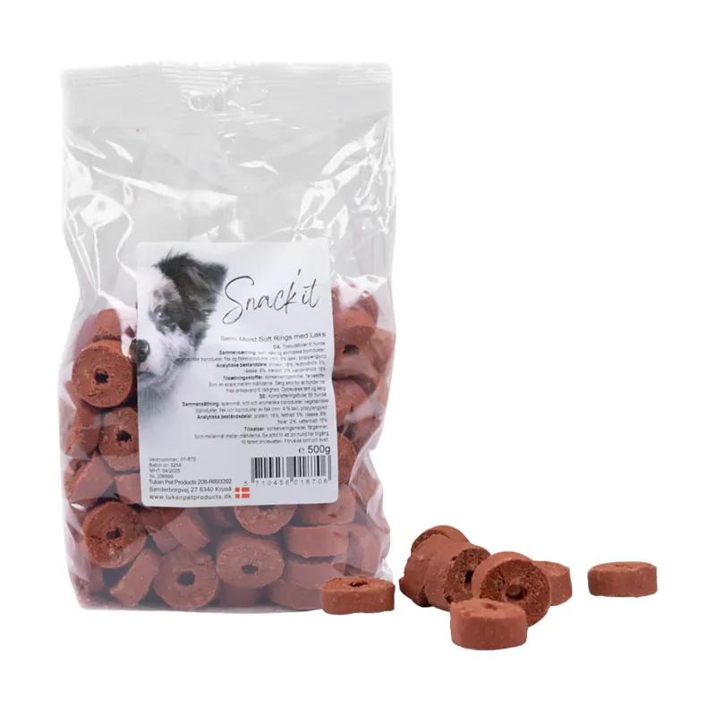 Snack it – Mjuka Ringar med Lax 500 g Sänkt pris