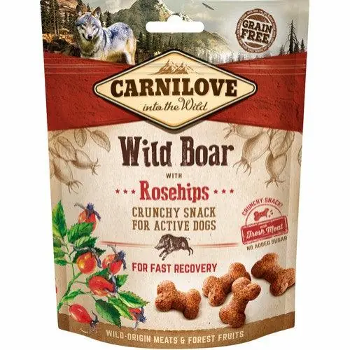 Carnilove Crunchy Snack Vildsvin & Hyben 200g Rabatter