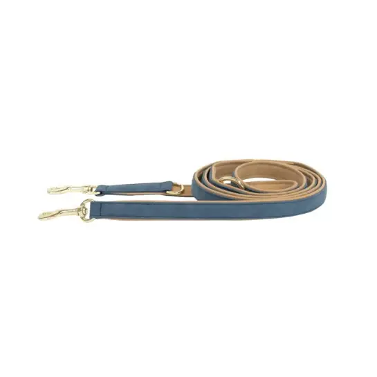 Kentucky Dog Lead Vegan Läder - Marinblå/Beige - 250cm Extra rabatt