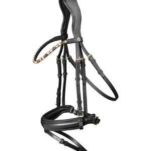 Waldhausen X-Line Goldheart träns - svart Begränsat antal