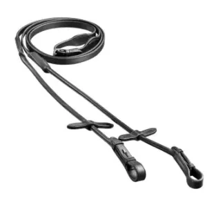 Populär Finesse Bridles Tyglar - rundsydda med gummi - svart/silver