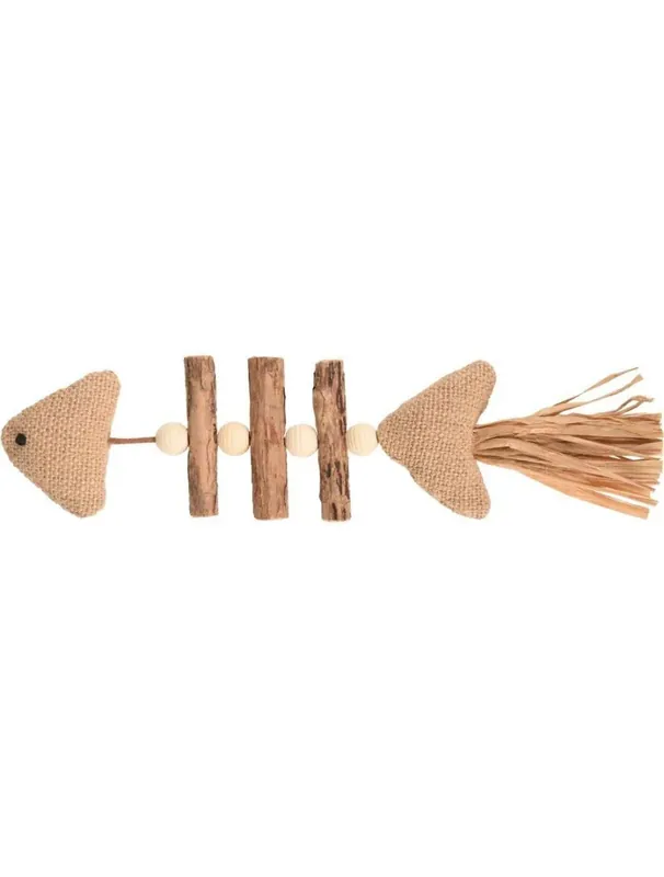 Snabb leverans Toy cat, Topsy Fish Natural
