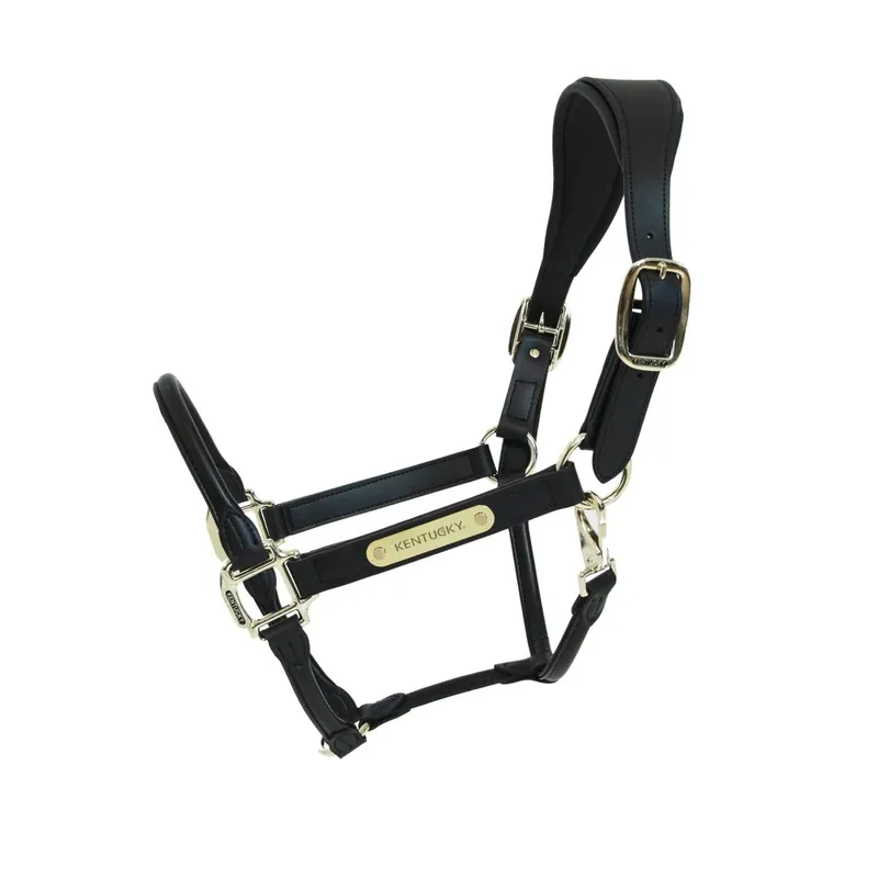Kentucky Horsewear Anatomical Imitation Leather Halter - Svart Rea