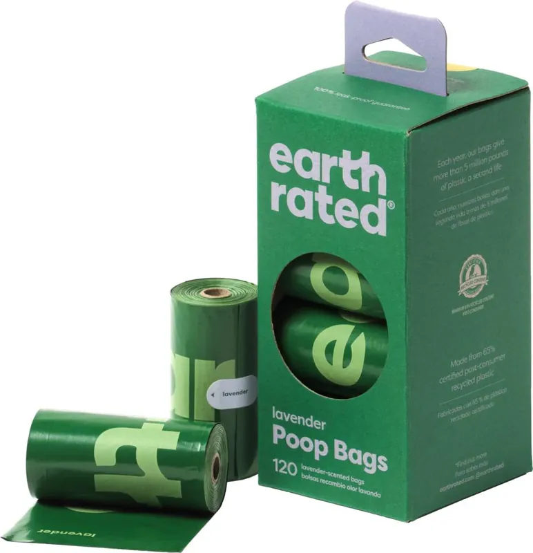 Populär Earth Rated Dog påsar med lavendeldoft - 8 rullar