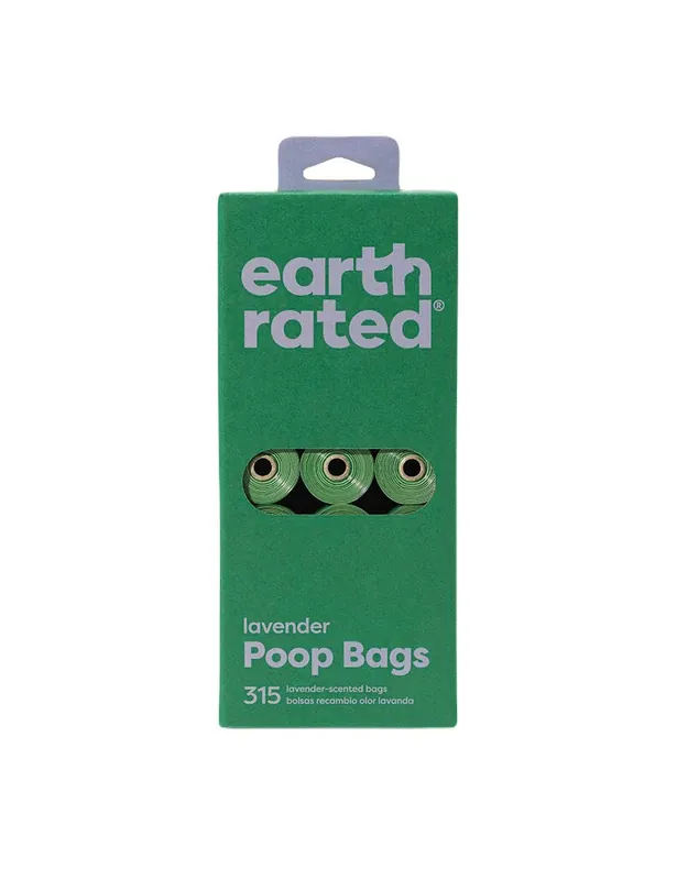 Billig Earth Rated Dog påsar med lavendeldoft - 21 rullar