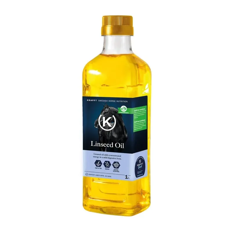 KRAFFT - Hørfrøolie - Kalorietæt og omega-rig - 1 liter Nyhet