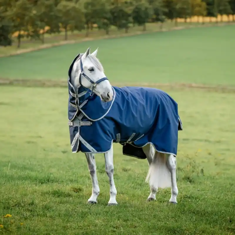 Billigare Horseware Amigo - 1200D Fieldsafe Plus Overgangsdækken - 100 gram - Navy