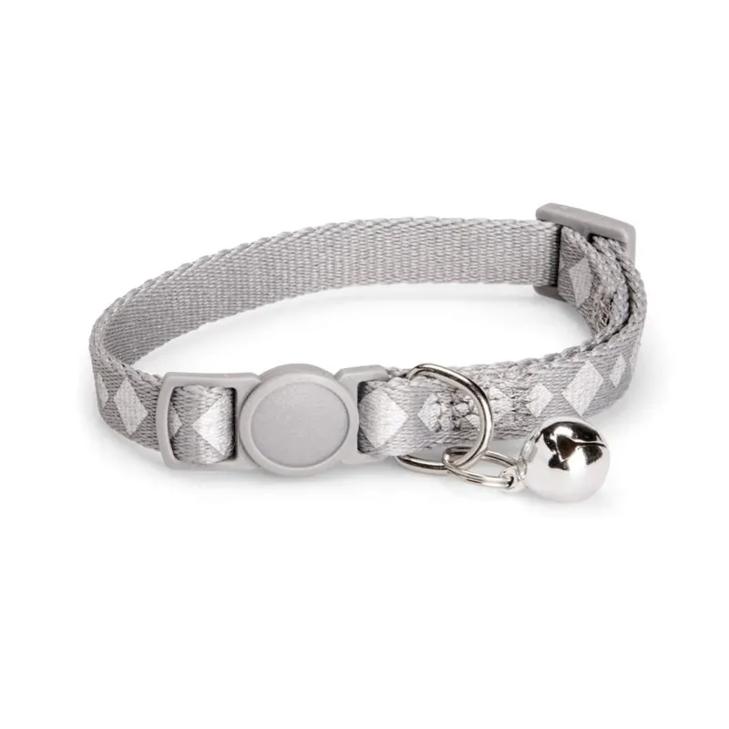 Basic Cat Reflective Check Halsband (Grå) Begränsat antal