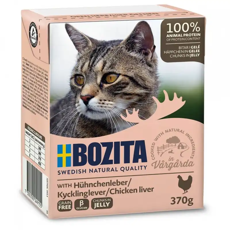 Beställ idag Bozita Bitar i Gelé Kycklinglever 370 g