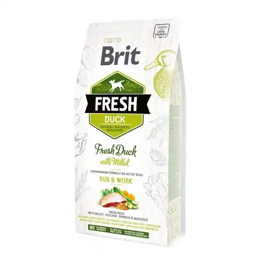 Nyhet Brit Fresh Duck with Millet Active Run & Work (2,5 kg)