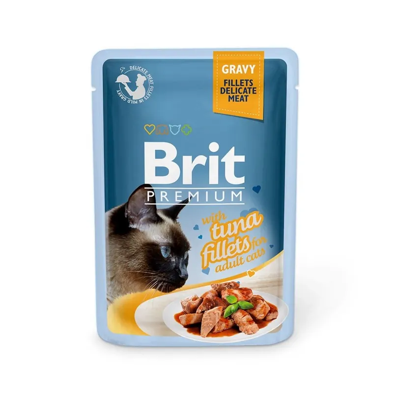 Endast denna vecka Brit Premium Tuna Fillets in gravy 85 g