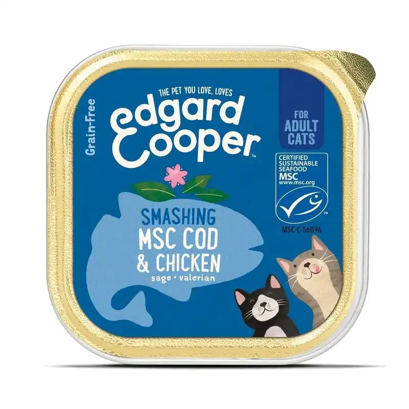 Edgard & Cooper Cat Kyckling & MSC-torsk 85 g Snabb frakt
