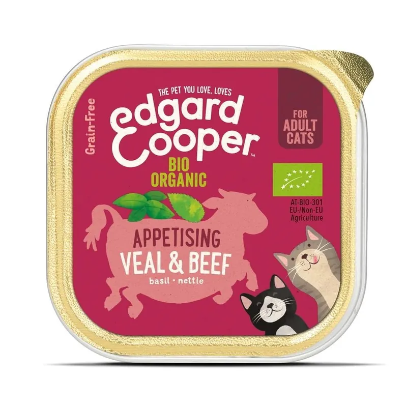 Edgard & Cooper Cat Organic Nöt & Kalv 85 g Expressleverans