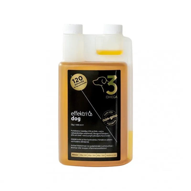 Effektri Dog Omega-3 Olja (1 l) Populärt val