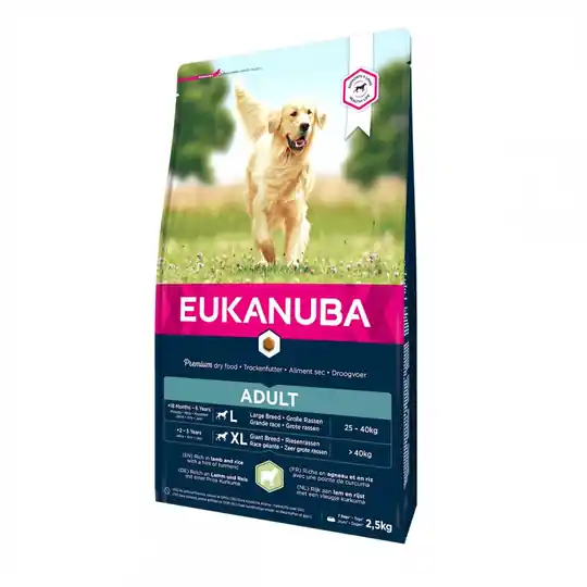 Snabb frakt Eukanuba Dog Adult Large Breed Lamb & Rice (2,5 kg)