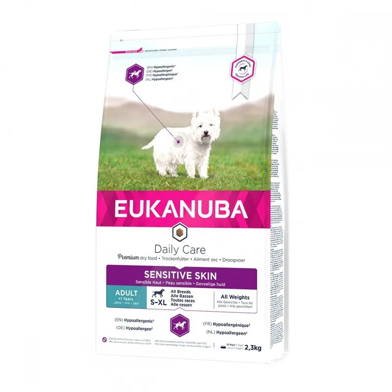 Expressleverans Eukanuba Dog Daily Care Adult Sensitive Skin All Breeds (2.3 kg)