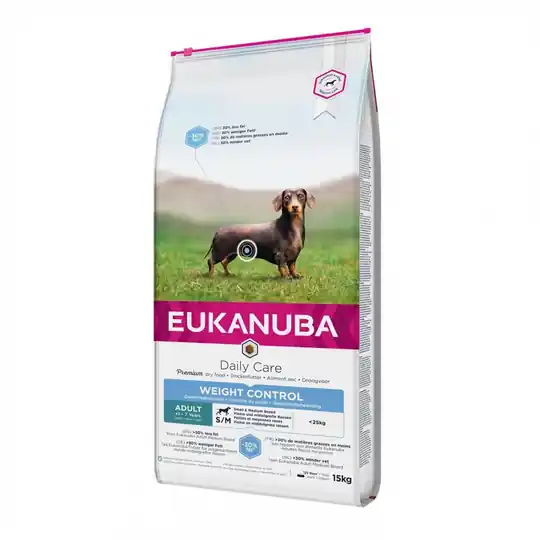 Eukanuba Dog Daily Care Adult Weight Control Small & Medium Breed 15 kg Rabatter