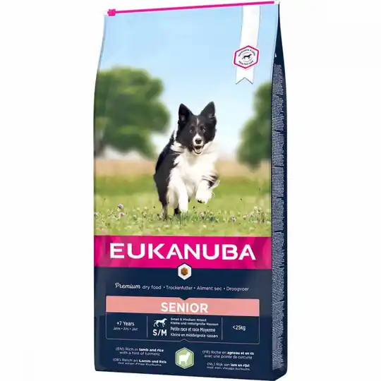 Eukanuba Dog Senior Small & Medium Breed Lamb & Rice (12 kg) Begränsad tid