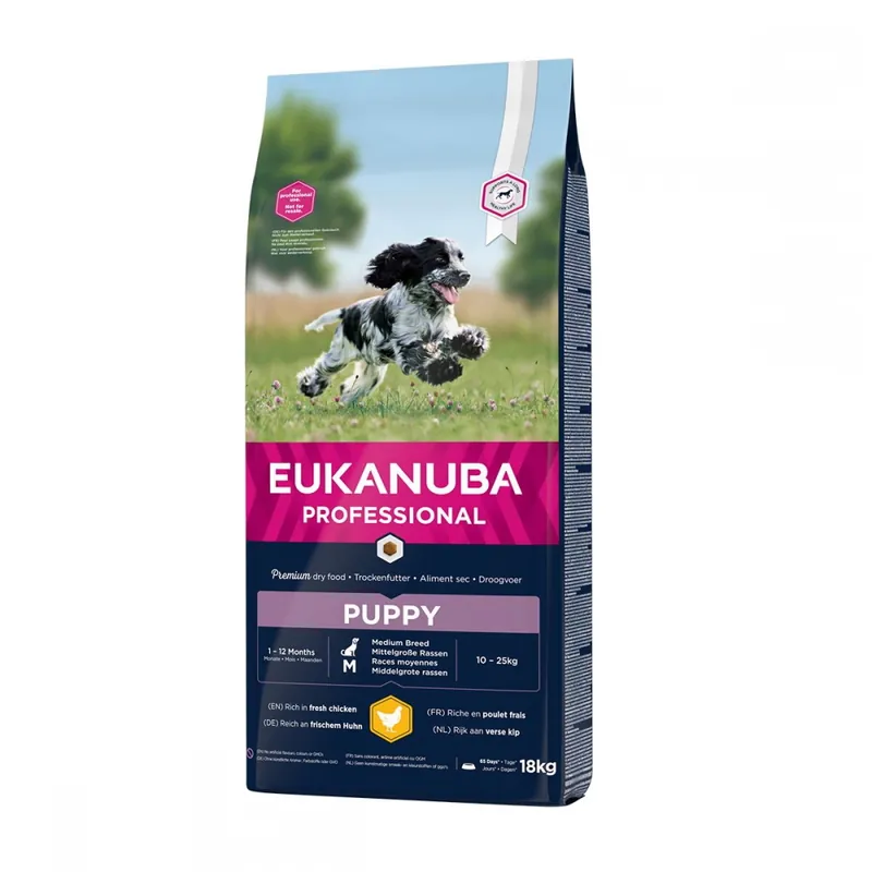 Snabb frakt Eukanuba Puppy Medium Breed (18 kg)