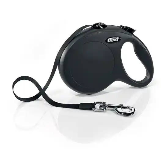 Begränsad tid Flexi New Classic L Hundkoppel 5 m/50 kg (Svart)