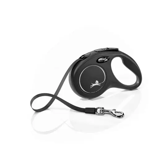 Begränsad tid Flexi New Classic S Tape 5m/15kg (Svart)