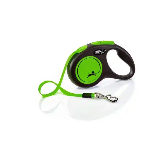 Sista chansen Flexi New Neon Small 5 m Band/15 kg (Grön)